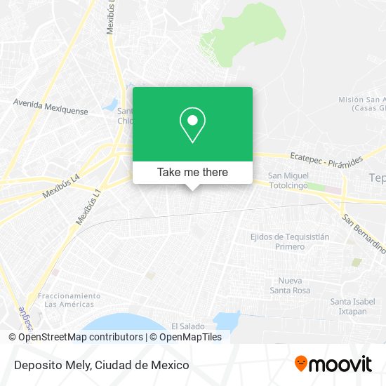 Deposito Mely map