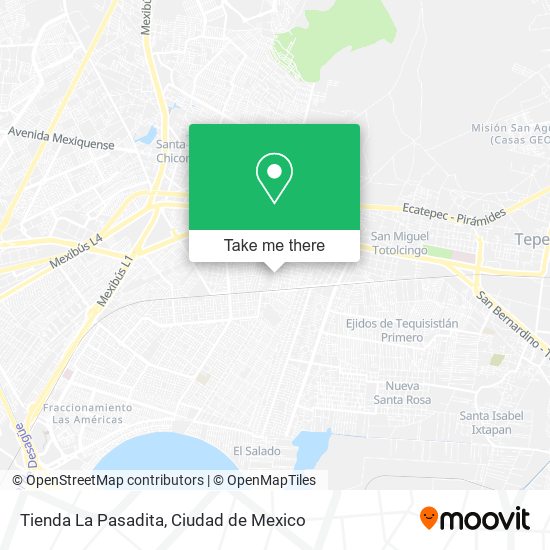 Mapa de Tienda La Pasadita