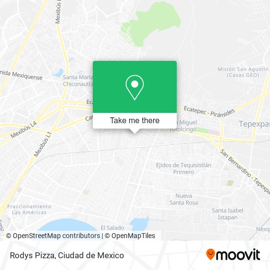 Mapa de Rodys Pizza