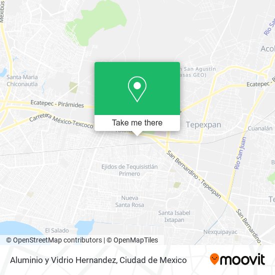 Aluminio y Vidrio Hernandez map