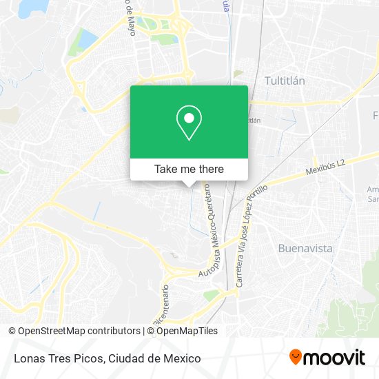 Lonas Tres Picos map
