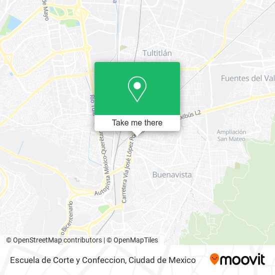 Mapa de Escuela de Corte y Confeccion