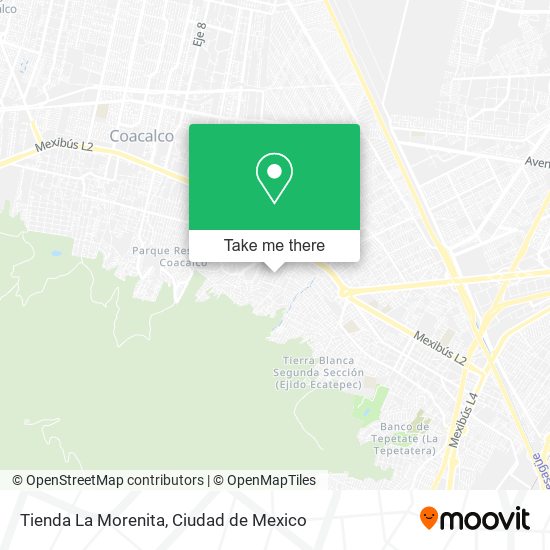 Mapa de Tienda La Morenita
