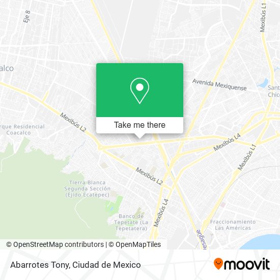 Abarrotes Tony map