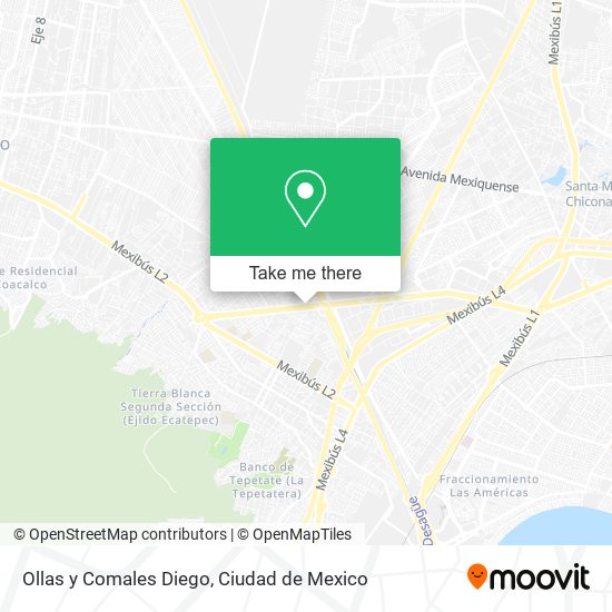 Ollas y Comales Diego map