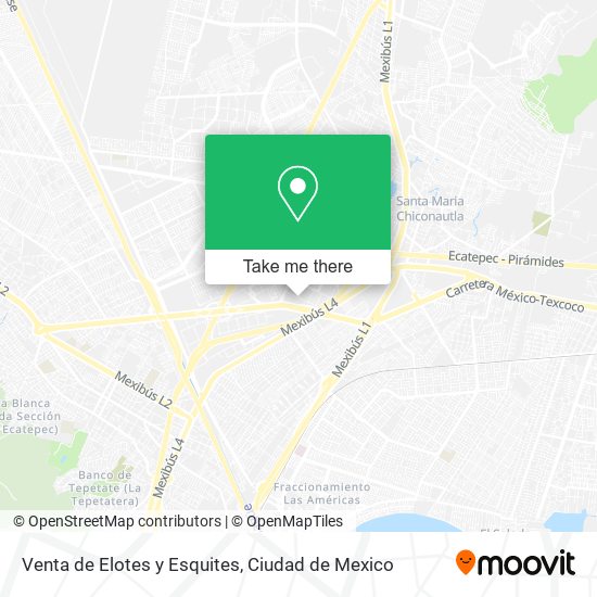 Mapa de Venta de Elotes y Esquites