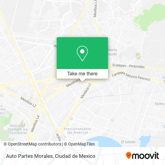 Mapa de Auto Partes Morales