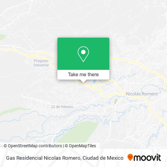 Gas Residencial Nicolas Romero map