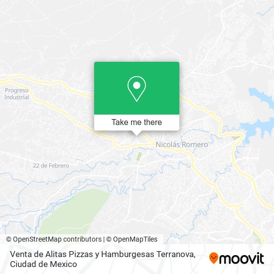 Mapa de Venta de Alitas Pizzas y Hamburgesas Terranova