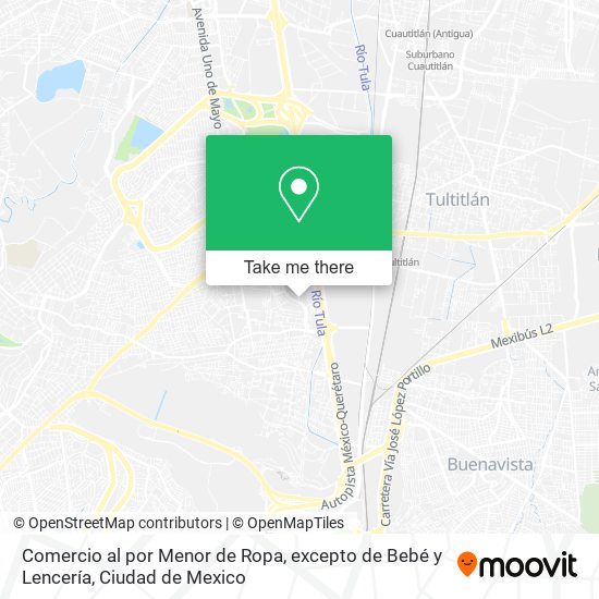 Comercio al por Menor de Ropa, excepto de Bebé y Lencería map