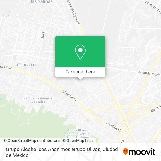 Grupo Alcoholicos Anonimos Grupo Olivos map