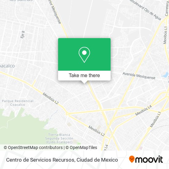 Mapa de Centro de Servicios Recursos