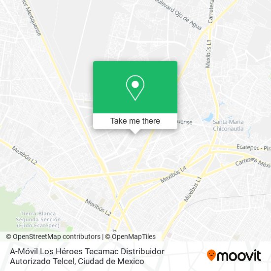 A-Móvil Los Héroes Tecamac Distribuidor Autorizado Telcel map