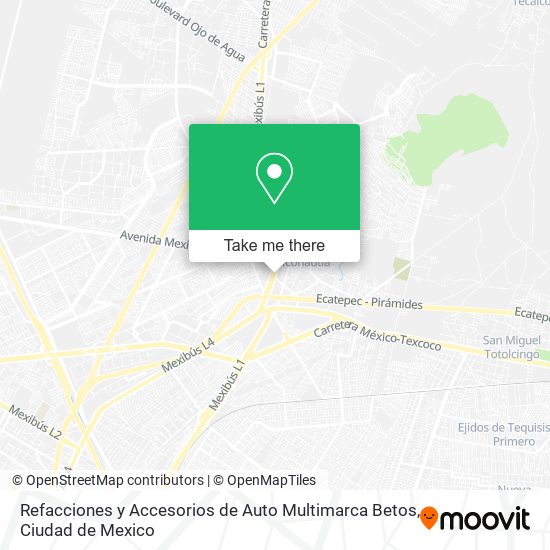 Refacciones y Accesorios de Auto Multimarca Betos map