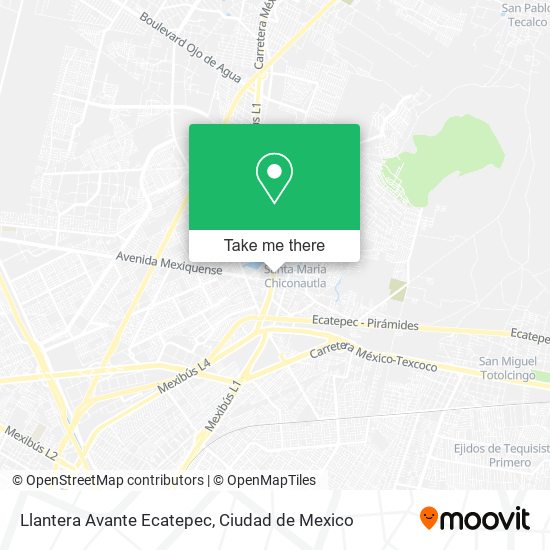 Llantera Avante Ecatepec map
