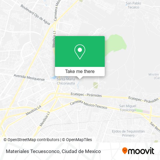 Materiales Tecuesconco map