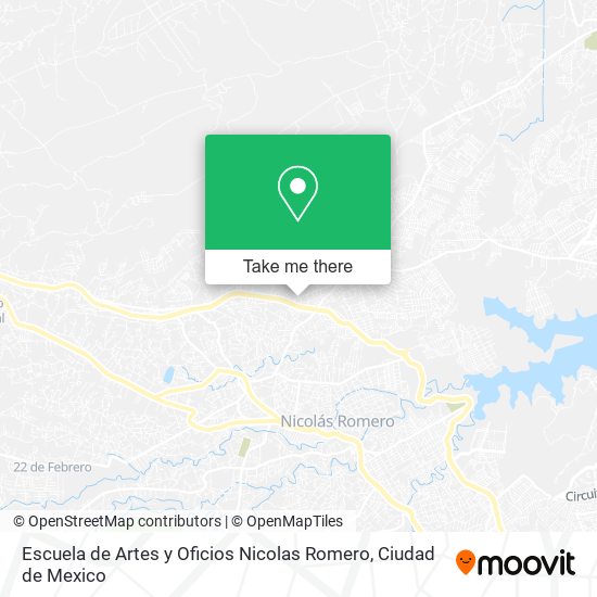 Mapa de Escuela de Artes y Oficios Nicolas Romero