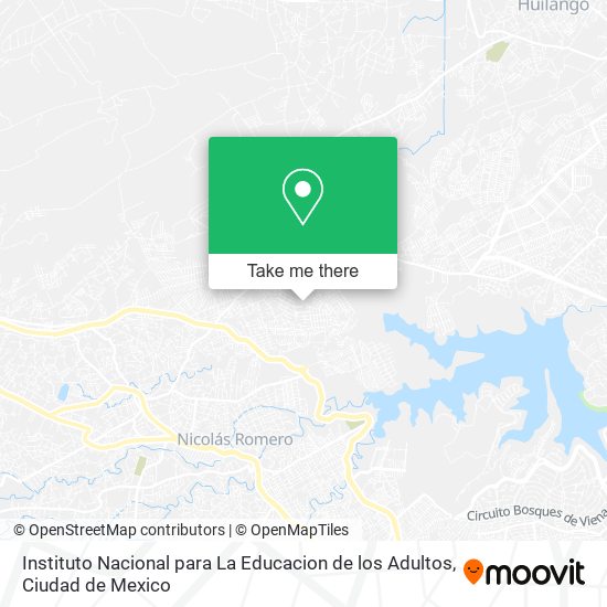 Mapa de Instituto Nacional para La Educacion de los Adultos