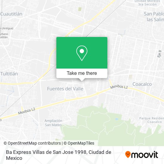 Ba Express Villas de San Jose 1998 map