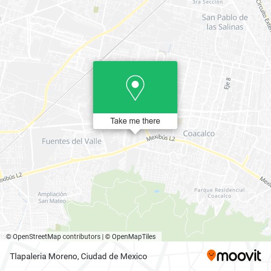 Mapa de Tlapaleria Moreno