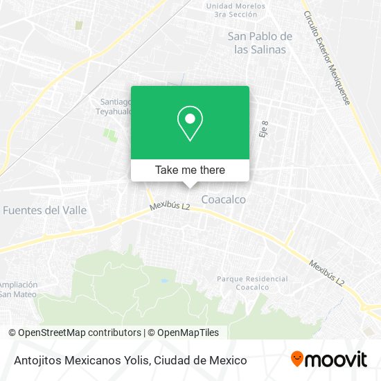 Antojitos Mexicanos Yolis map