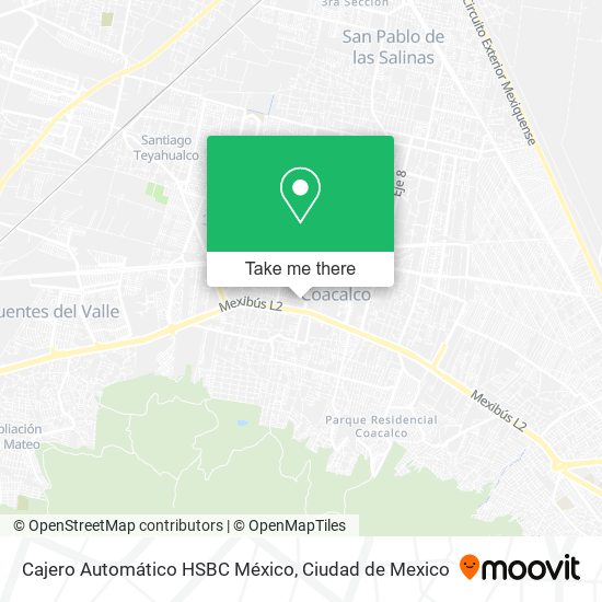 Mapa de Cajero Automático HSBC México