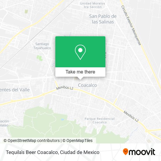 Tequila's Beer Coacalco map