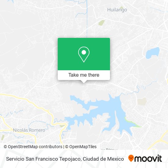 Servicio San Francisco Tepojaco map