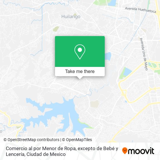 Comercio al por Menor de Ropa, excepto de Bebé y Lencería map