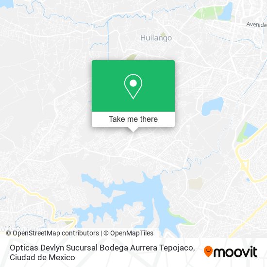 Opticas Devlyn Sucursal Bodega Aurrera Tepojaco map