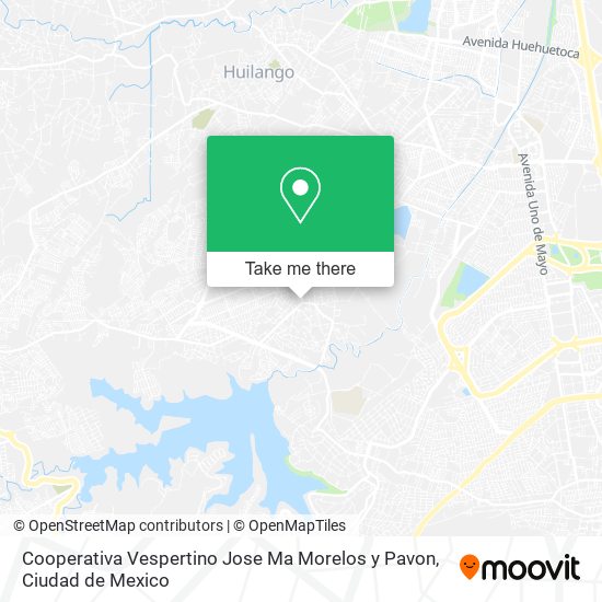 Cooperativa Vespertino Jose Ma Morelos y Pavon map