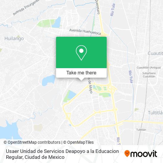 Usaer Unidad de Servicios Deapoyo a la Educacion Regular map