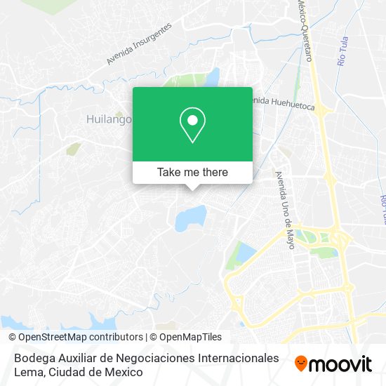 Bodega Auxiliar de Negociaciones Internacionales Lema map