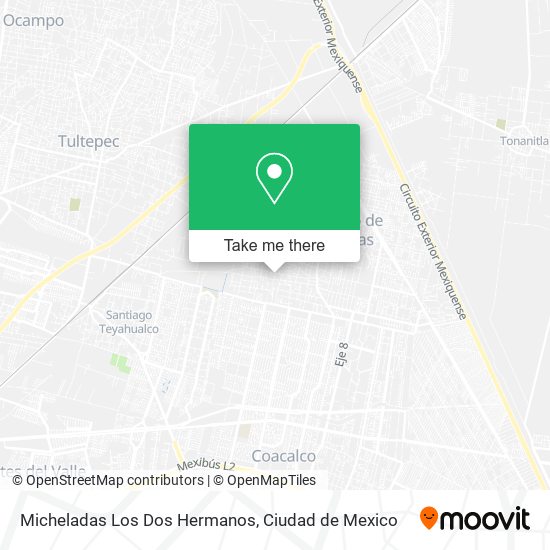 Mapa de Micheladas Los Dos Hermanos