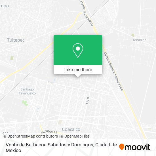 Mapa de Venta de Barbacoa Sabados y Domingos