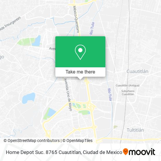 Home Depot Suc. 8765 Cuautitlan map