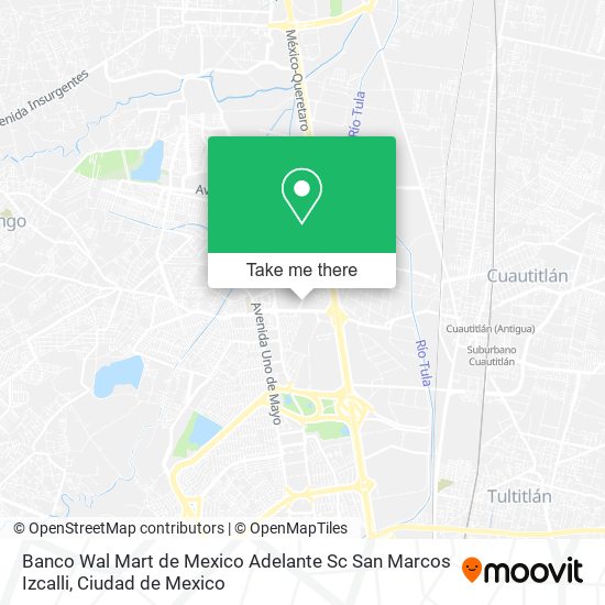 Banco Wal Mart de Mexico Adelante Sc San Marcos Izcalli map