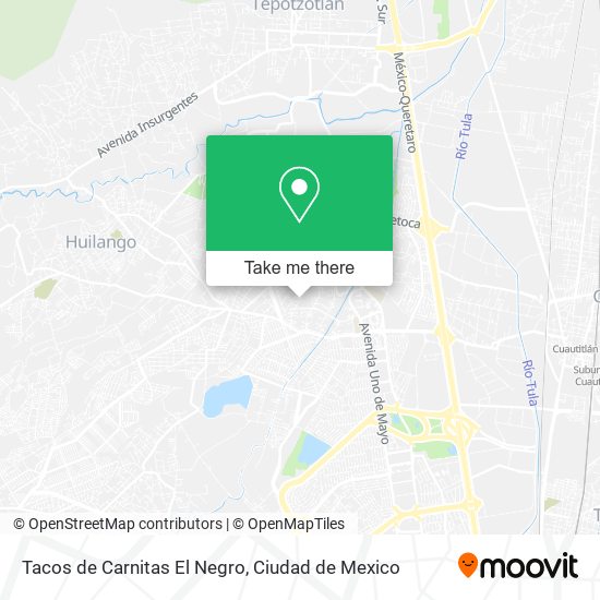 Tacos de Carnitas El Negro map