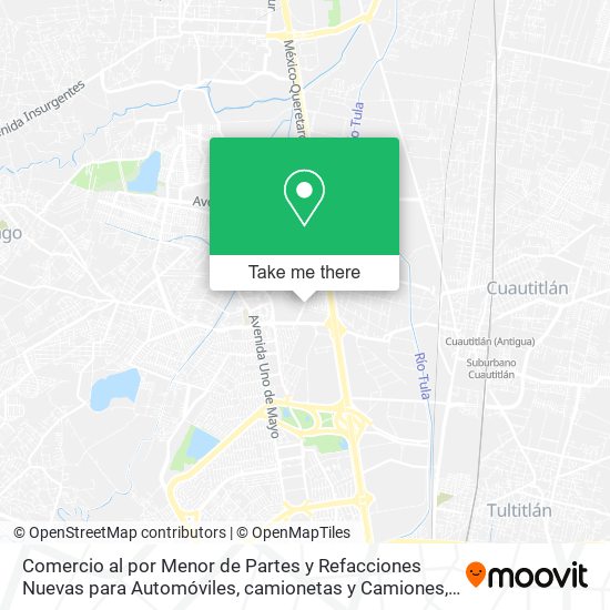 Mapa de Comercio al por Menor de Partes y Refacciones Nuevas para Automóviles, camionetas y Camiones