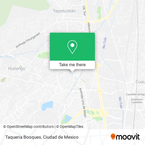 Taqueria Bosques map