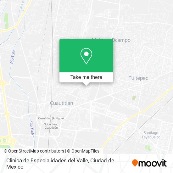 Mapa de Clinica de Especialidades del Valle