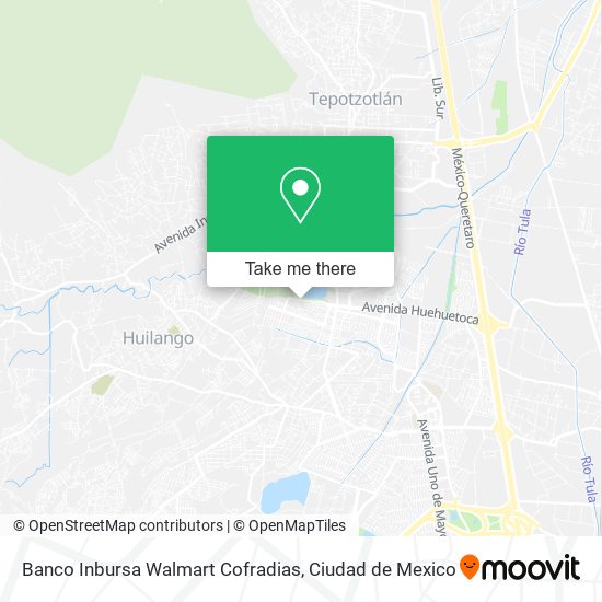 Banco Inbursa Walmart Cofradias map
