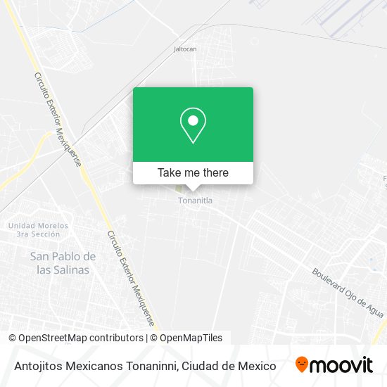 Antojitos Mexicanos Tonaninni map