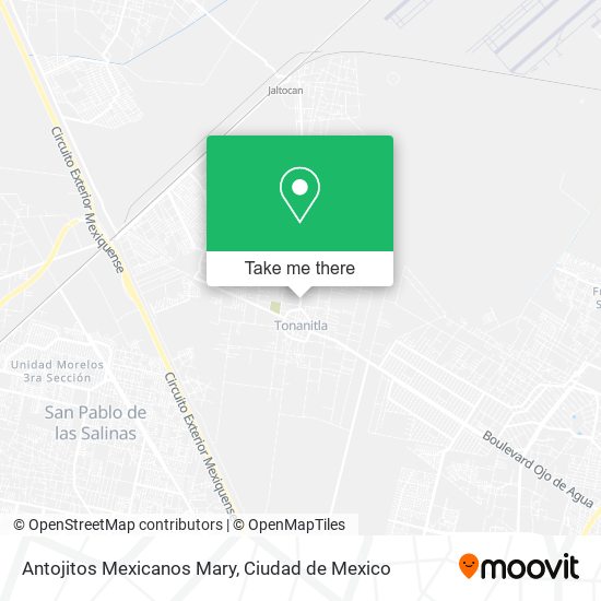 Antojitos Mexicanos Mary map
