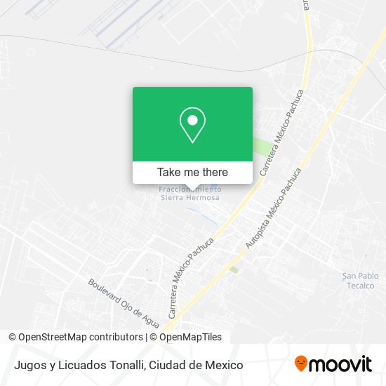 Mapa de Jugos y Licuados Tonalli