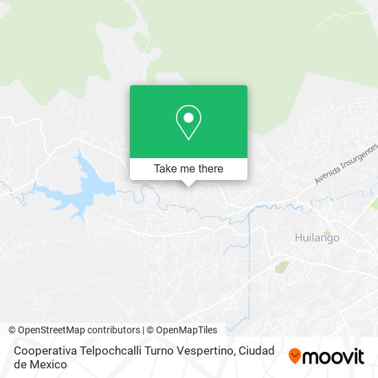 Mapa de Cooperativa Telpochcalli Turno Vespertino