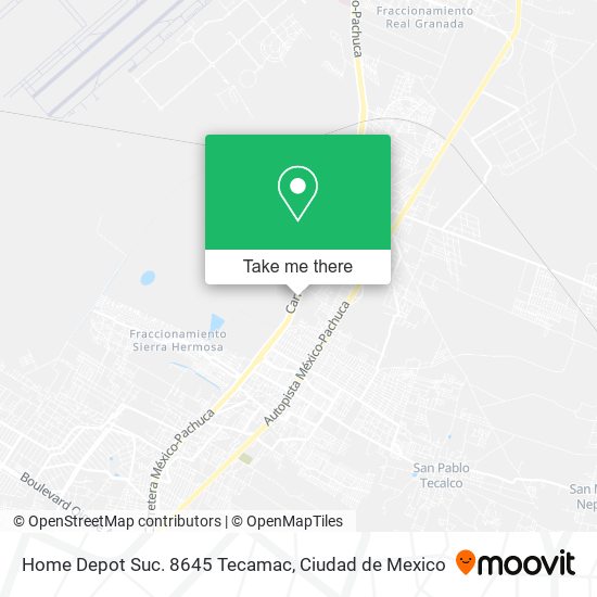 Mapa de Home Depot Suc. 8645 Tecamac