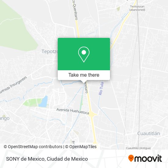 SONY de Mexico map