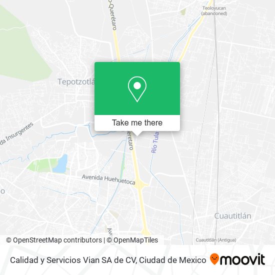 Mapa de Calidad y Servicios Vian SA de CV