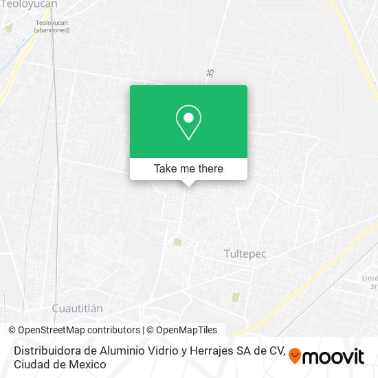 Distribuidora de Aluminio Vidrio y Herrajes SA de CV map